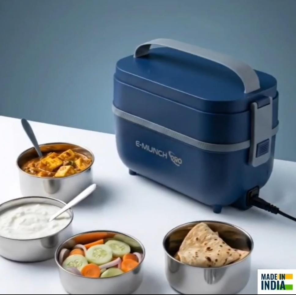 Emunch PRO spill-proof electric lunch box with silicone gasket seal